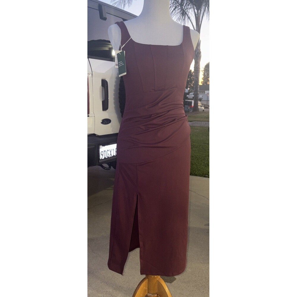 Halara Cocktail Dress Side Slit Plum Size small